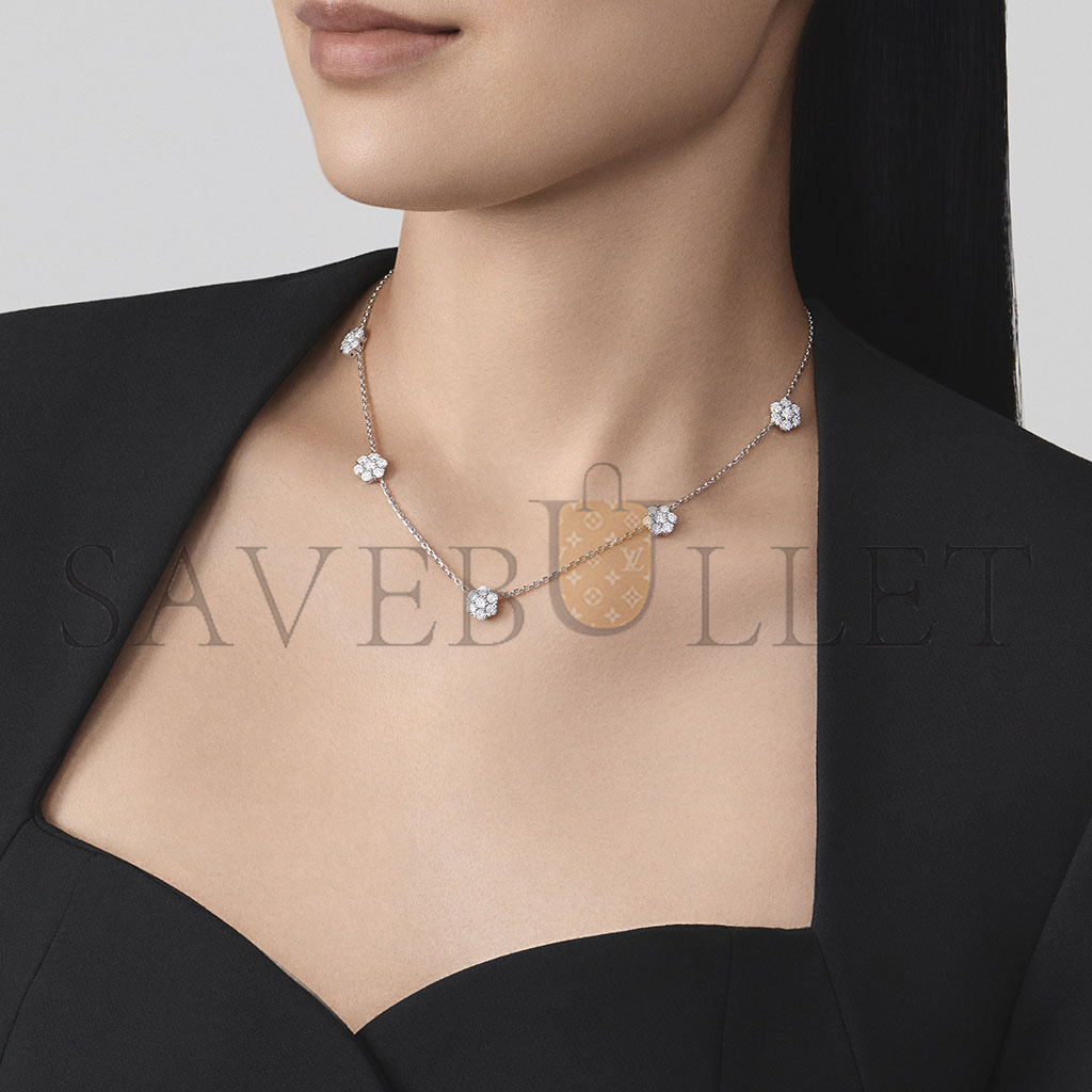 V*N CL*F arpels fleurette necklace, 5 flowers vcarp9vc00